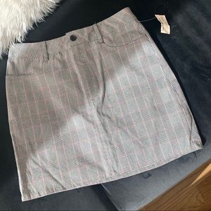 First Stop | Gingham Plaid Skirt